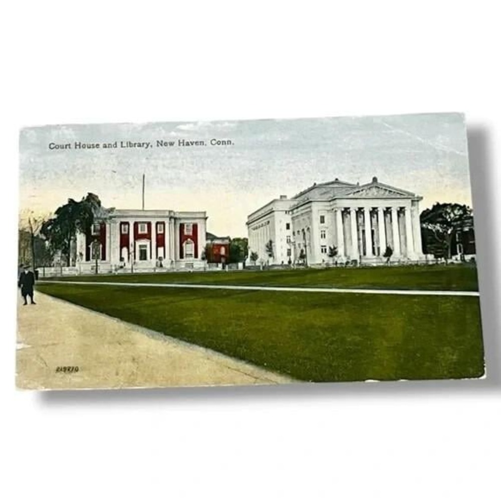 Postcard Court House and Library New Haven Connecticut c1915 Divided Back C353